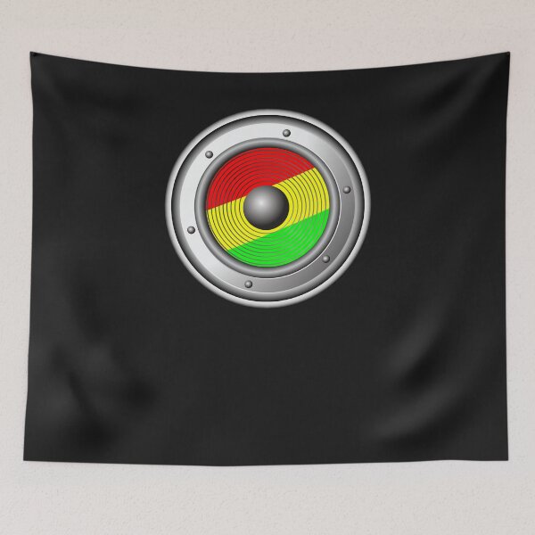 Item preview, Reggae Music Sound System Rastafari Flag designed and sold by Músico Ilustre.