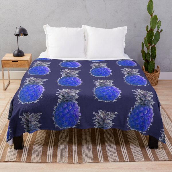 Item preview, Fantasy Blue Pineapple on sober blue background designed and sold by Thecolorschemer.