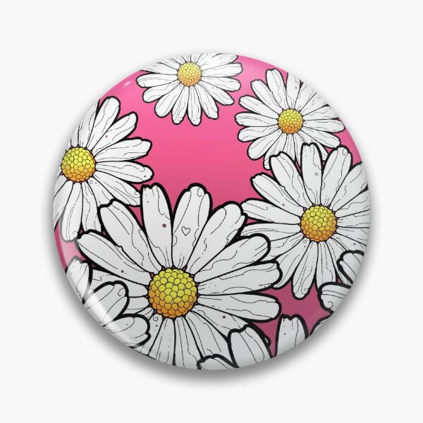 Item preview, Daisy pattern on gradient pink designed and sold by weilertsen.