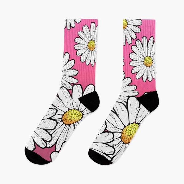 Item preview, Daisy pattern on gradient pink designed and sold by weilertsen.