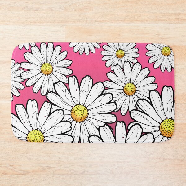 Item preview, Daisy pattern on gradient pink designed and sold by weilertsen.