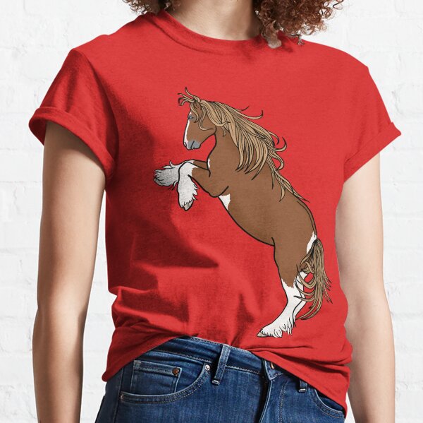 Rearing Gypsy Vanner- Flaxen Chestnut Classic T-Shirt