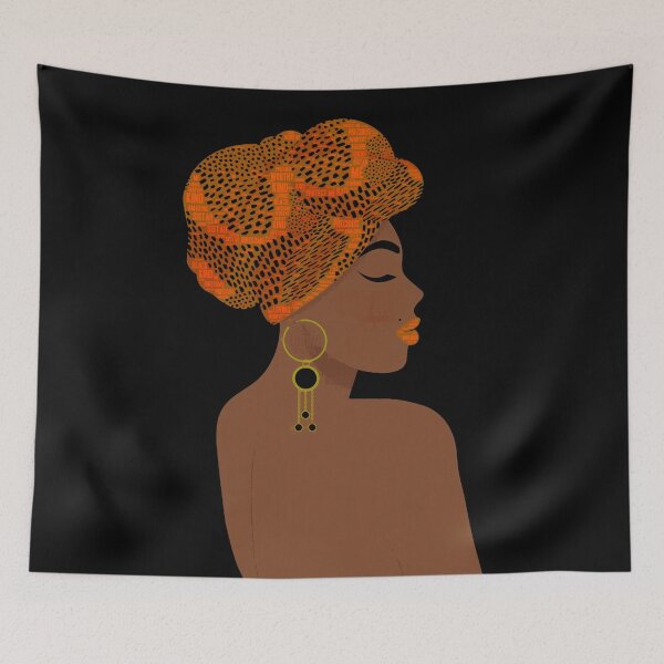 Artikelvorschau, Afrocentric afrikanische schwarze Frauenkunst mit Turban entworfen und verkauft von blackartmatters.