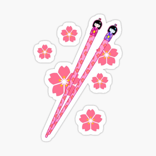 Item preview, Cute Kawaii Kokeshi Chopsticks Ohashi Design for Women Girls designed and sold by KamiNari7.