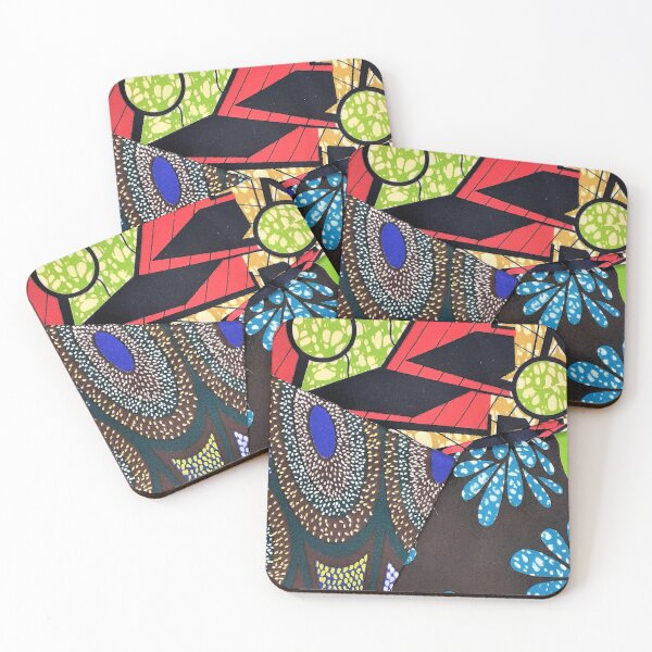 Item preview, African Fabric Patchwork Collage Art Patterns [#224] designed and sold by AfriStyleUK.