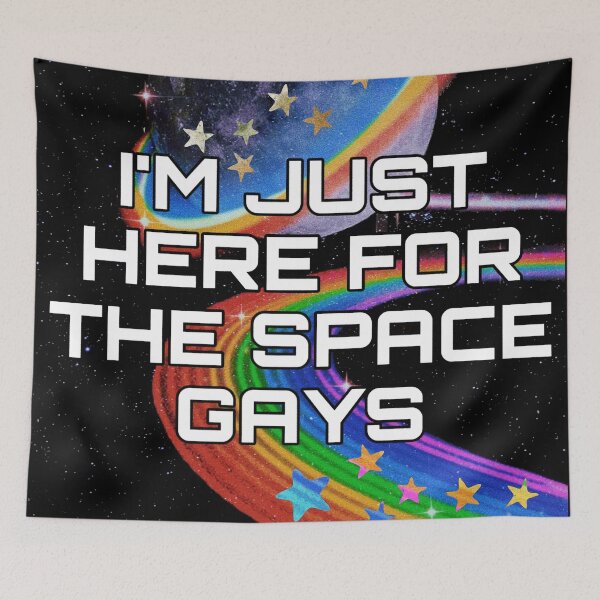 Item preview, I'm Just Here for the Space Gays Sci-Fi Convention Commission designed and sold by orionlodubyal.