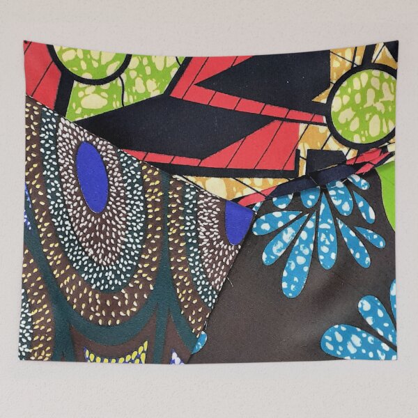 Item preview, African Fabric Patchwork Collage Art Patterns [#224] designed and sold by AfriStyleUK.