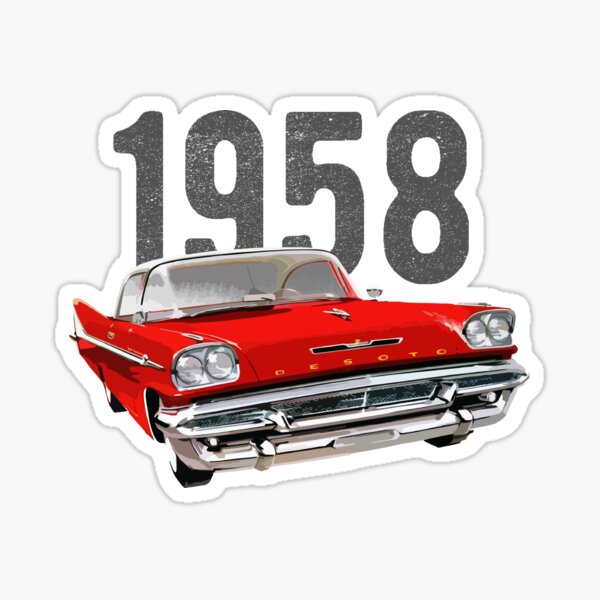 1958 Desoto Antique Car Sticker