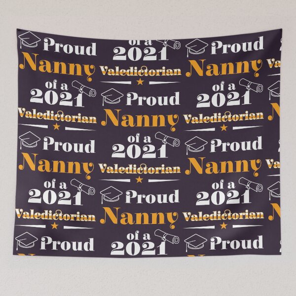 Item preview, Valedictorian Class 2021 Proud Nanny Family Graduation graphic designed and sold by doodabobs.
