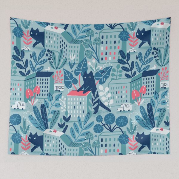 Item preview, Giant cats, plants and dormitory area. designed and sold by kostolom3000.