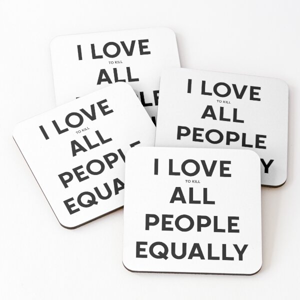 Item preview, I Love All People Equally (black text) designed and sold by Samboid.