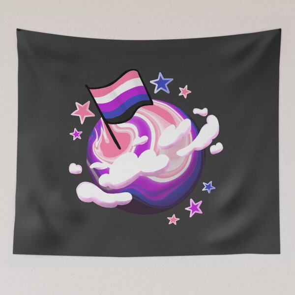 Item preview, Genderfluid Pride Planet designed and sold by studioemrose.