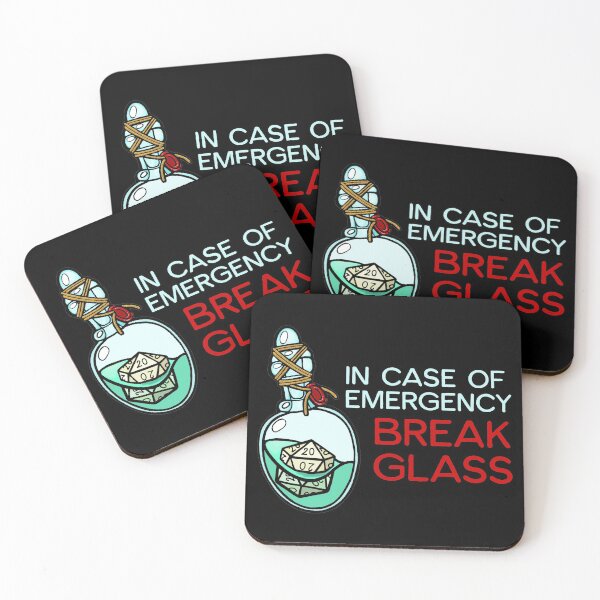 Item preview, in case of emergency break glass -D20 designed and sold by sandpiperstudio.