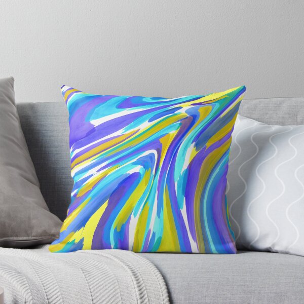 Item preview, Blue yellow mixed color marble abstract  designed and sold by Roselove4869.