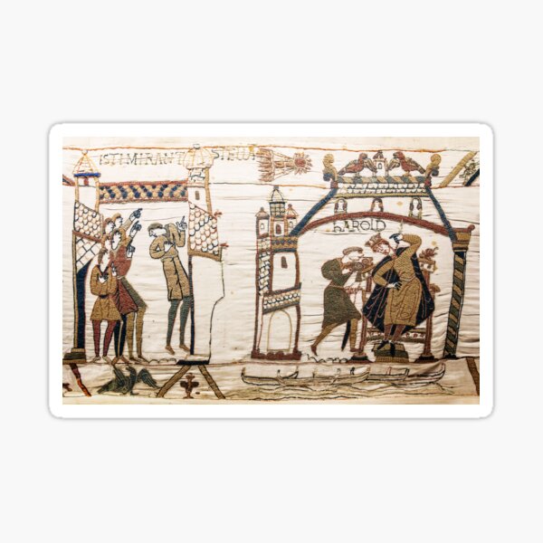 Aperçu de l'œuvre  Tapisserie de Bayeux, comète de Halley de 1066, astronomie créée et vendue par ScienceSource.