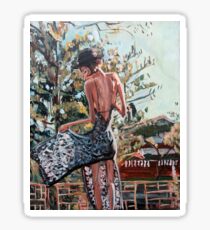 Woman in Summer Dress Sticker
