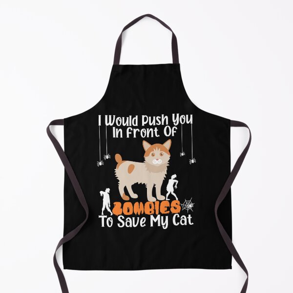 Item preview,  I Would Push You In Front Of  Zombies To Save My Cat, Cute Japanese Bobtail Cat, Cat Lover Zombie Teez, Hungry Ghost, Halloween Gift For Boyfriend designed and sold by Rassitni.