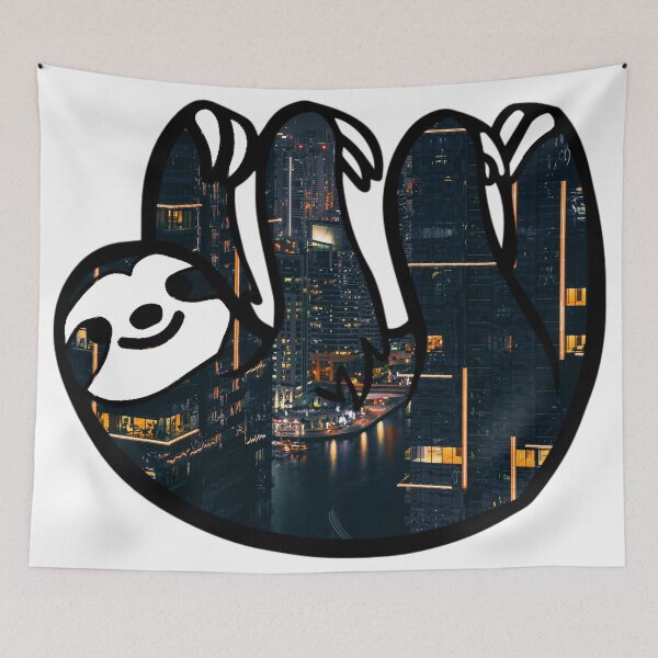 Item preview, Cityscape Sloth designed and sold by BuzzySpaceBee.