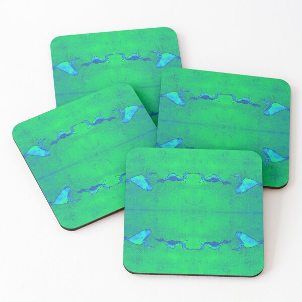 Artikelvorschau, Eleganz in der Luft Flying Heron Limonengrün und Blau Étienne-Jules Marey entworfen und verkauft von SpiritGifts.