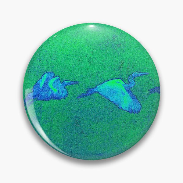 Artikelvorschau, Eleganz in der Luft Flying Heron Limonengrün und Blau Étienne-Jules Marey entworfen und verkauft von SpiritGifts.