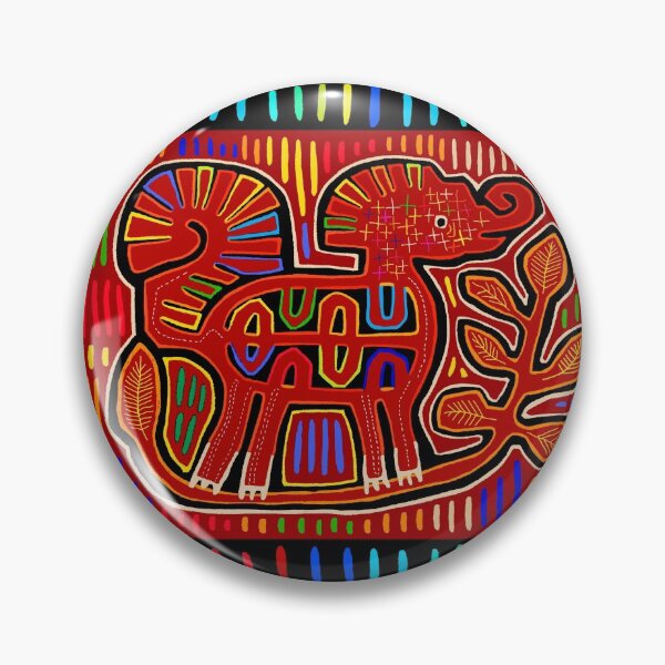 Aperçu de l'œuvre Kuna Indien Mola Bébé Éléphant créée et vendue par Esprit-Mystique.