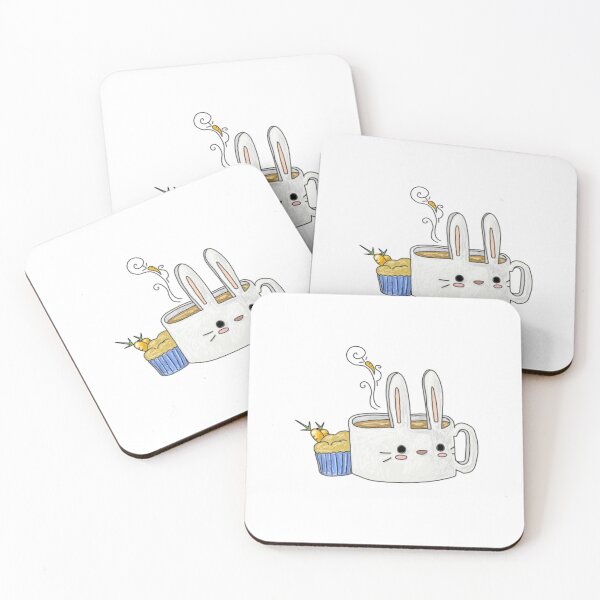 Item preview, Rabbit latte cup with carrot cake muffin designed and sold by theAliCat.