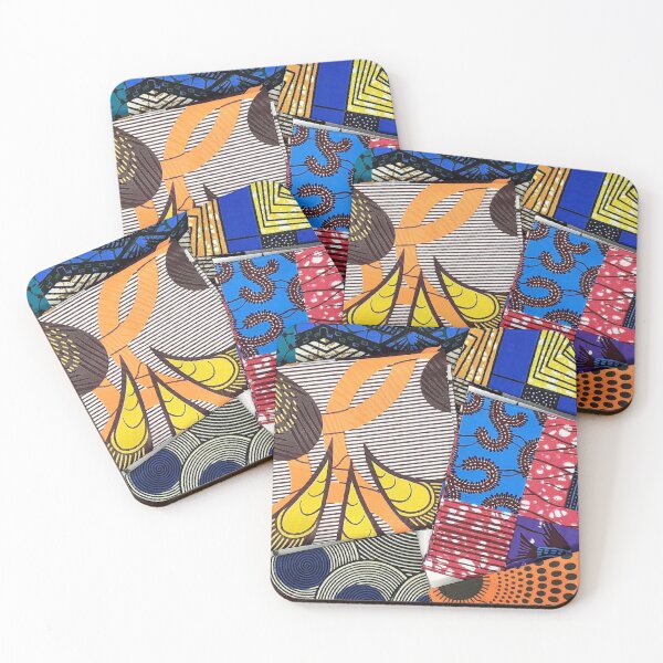 Item preview, African Fabric Patchwork Collage Art Patterns [#229] designed and sold by AfriStyleUK.