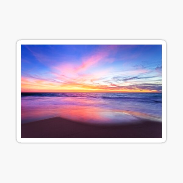 Aussie Sunset Claytons Beach Mindarie - Clothing Sticker