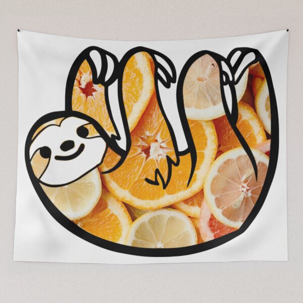 Item preview, Orange Citrus Sloth designed and sold by BuzzySpaceBee.