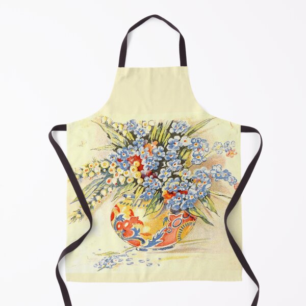 Item preview, Vintage 1930s painting of forgetmenots designed and sold by South Devon Players Theatre Company- Fundraising.