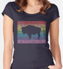wyoming rainbow Women's Fitted Scoop T-Shirt