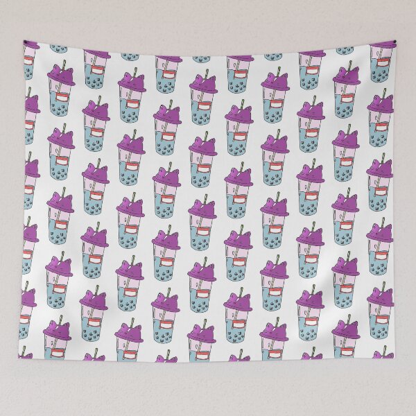 Item preview, kitty cat boba tea- "hello my name is" tag (add your own name) designed and sold by theAliCat.