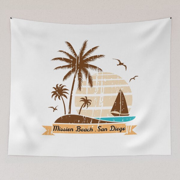 Item preview, Retro Mission Beach San Diego California Summer Day designed and sold by Samsdesignshop.