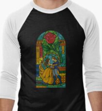 Beauty and The Beast - Stained Glass Men's Baseball ¾ T-Shirt