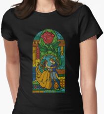 Beauty and The Beast - Stained Glass Women's Fitted T-Shirt