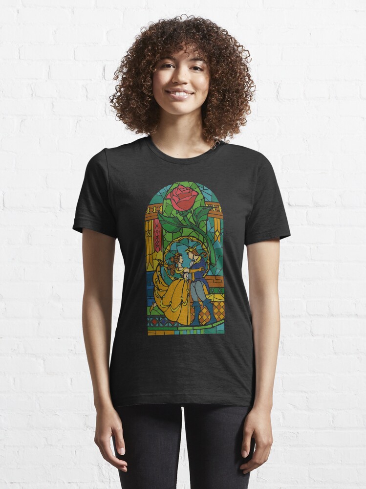 Alternate view of Beauty and The Beast - Stained Glass Essential T-Shirt