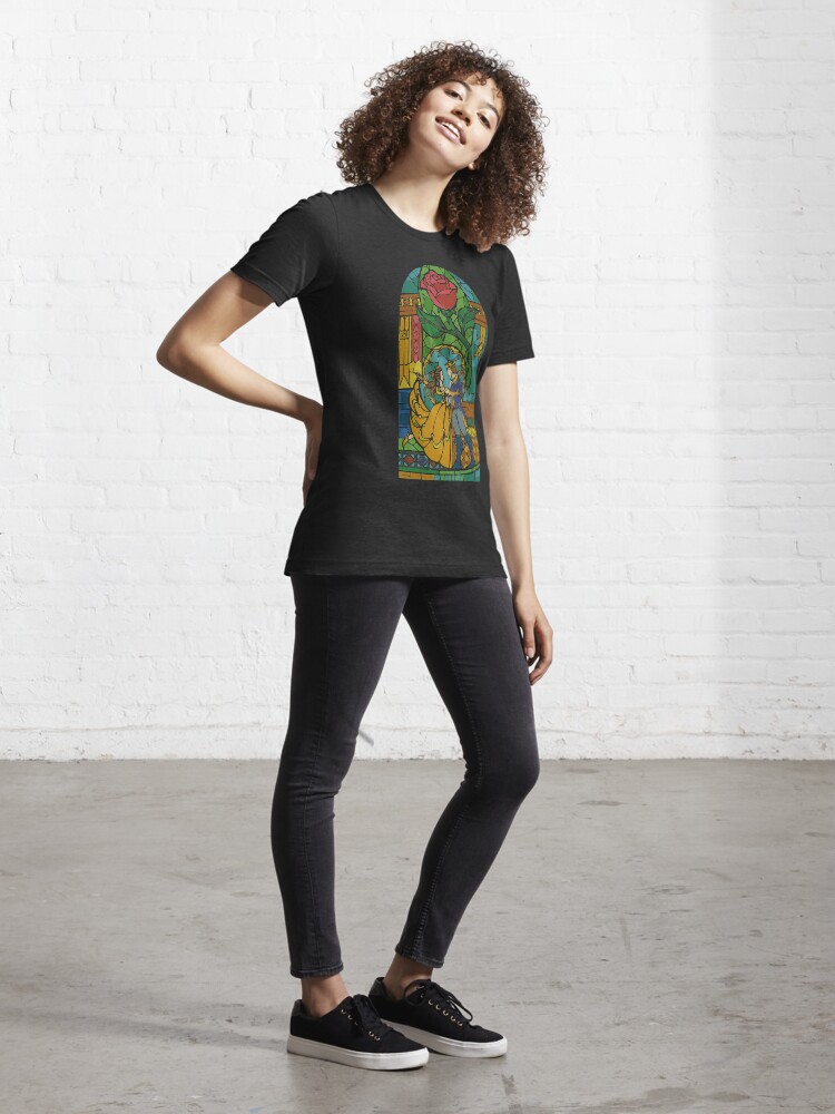 Alternate view of Beauty and The Beast - Stained Glass Essential T-Shirt