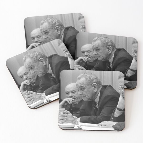 Item preview, LBJ with Dean Rusk and Robert McNamara - 1968 designed and sold by warishellstore.