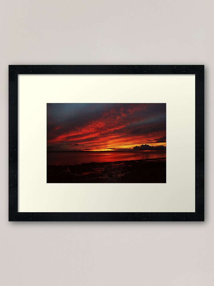 Thumbnail 2 of 7, Framed Art Print, Sunset Over Enniscrone Beach. designed and sold by Maybrick.