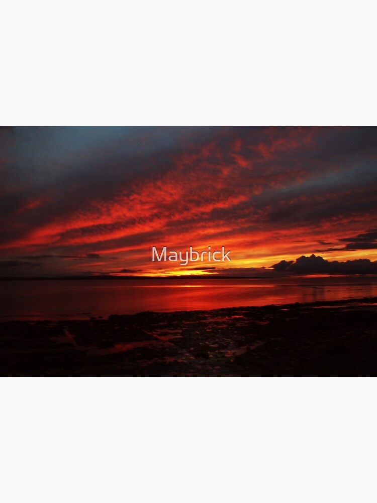 Thumbnail 7 of 7, Framed Art Print, Sunset Over Enniscrone Beach. designed and sold by Maybrick.