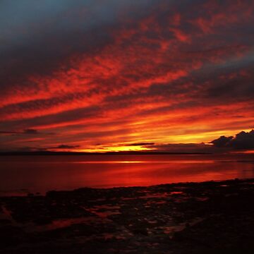 Artwork thumbnail, Sunset Over Enniscrone Beach. by Maybrick