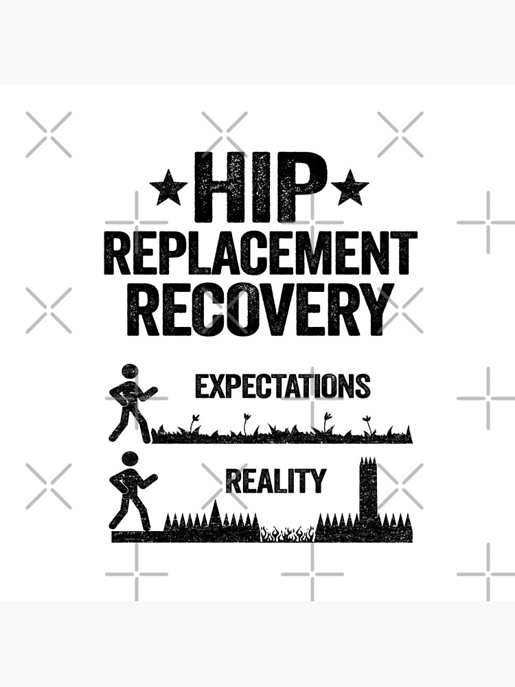 New Hip Replacement Recovery Surgery Funny Reality Throw Pillow by Stronzi