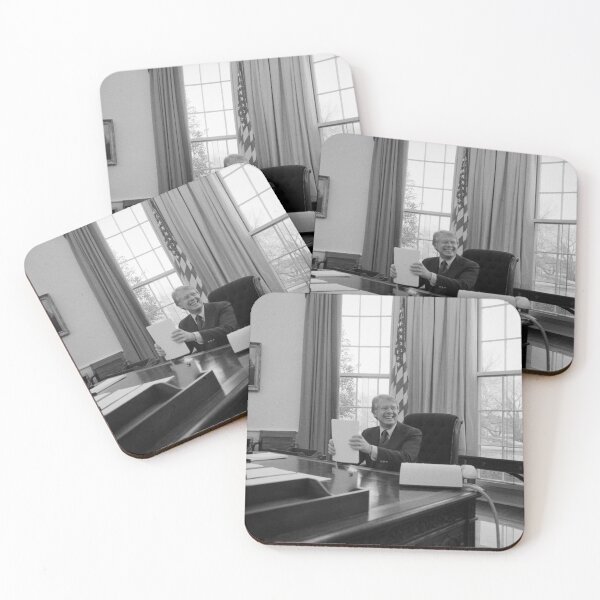 Item preview, President Jimmy Carter in the Oval Office - 1977 designed and sold by warishellstore.