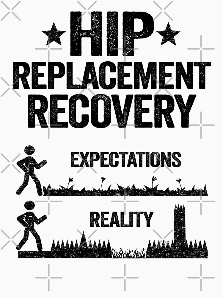 New Hip Replacement Recovery Surgery Funny Reality Throw Pillow by Stronzi