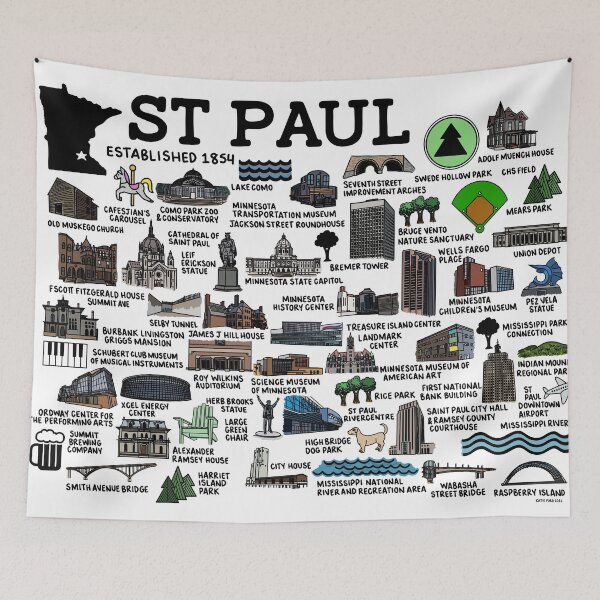 Item preview, St Paul Map  designed and sold by fiberandgloss.