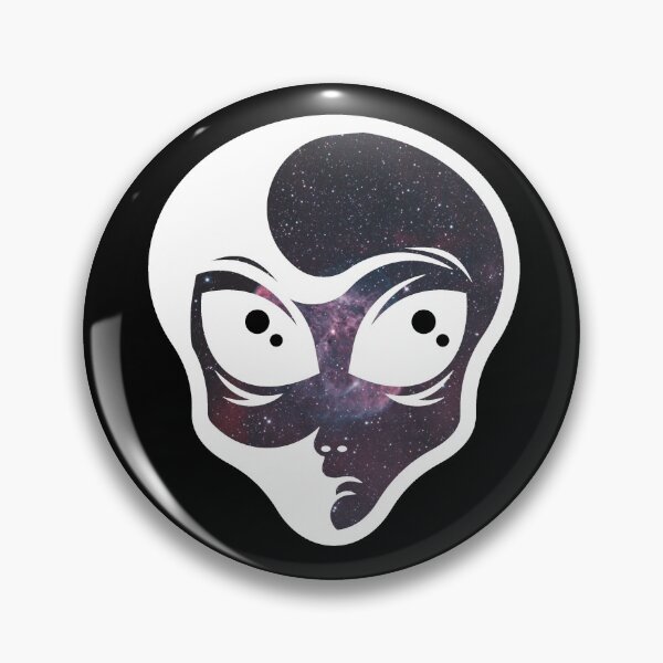 Item preview, Alien Head of the Night Sky With a Planet White Outline designed and sold by BuzzySpaceBee.