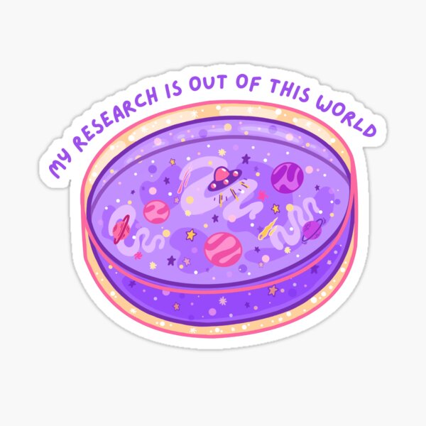 Vista previa del artículo con la obra «Mi investigación es de otro mundo: microbiología espacial en placas de Petri», diseñado y vendido por sunnySaraV.