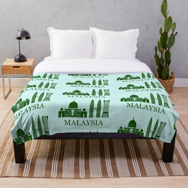 Malaysian Landmarks Throw Blankets Redbubble