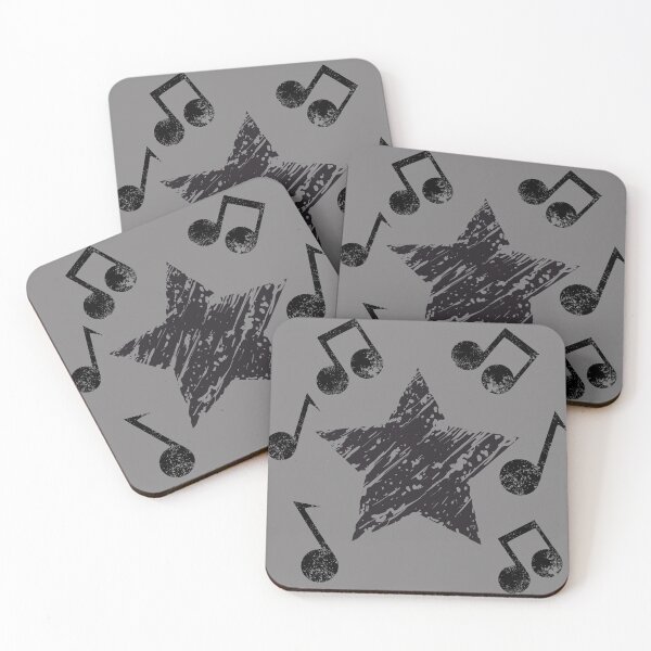 Item preview, Black star surrounded with the music notes designed and sold by Artist1993.