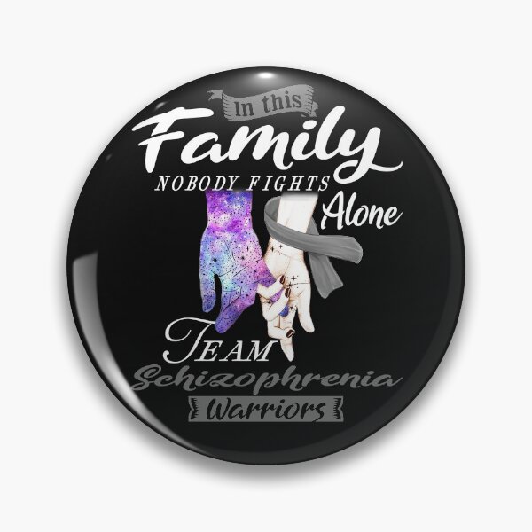 Item preview, In This Family Nobody Fights Alone Team Schizophrenia Warrior designed and sold by deputylove.